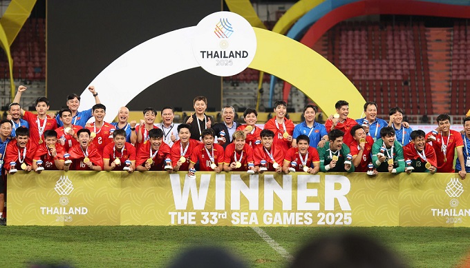 U22 Việt Nam lên ngôi có sự đóng góp lớn của các Trung tâm đào tạo trẻ. Ảnh: Đức Cường 