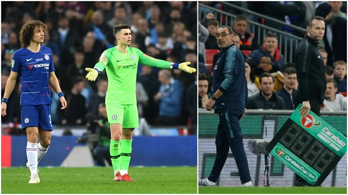 Kepa và scandal với Sarri năm 2019