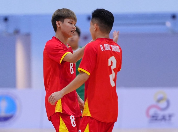 Niềm vui chiến thắng của U19 futsal Việt Nam