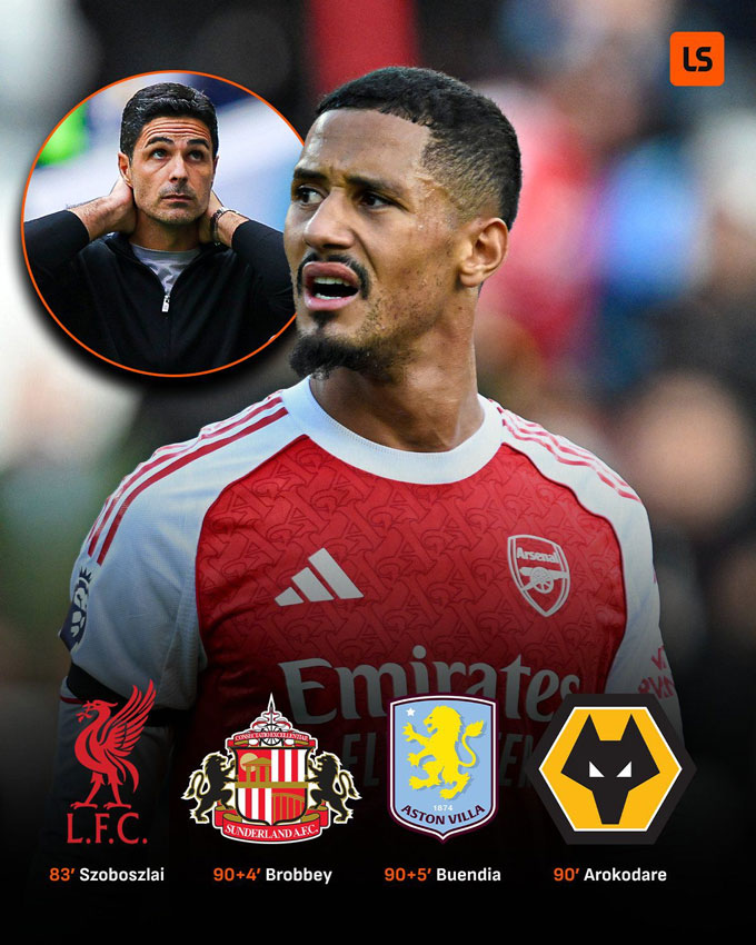 Arsenal thường xuyên để thủng lưới phút cuối trong các trận gần đây