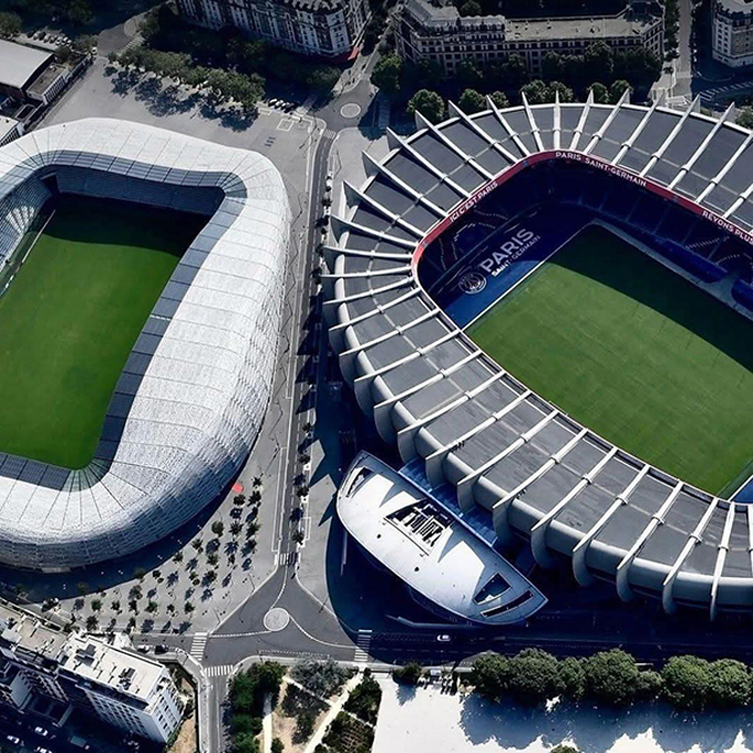 Sân nhà của PSG và Paris FC chỉ cách nhau một con phố