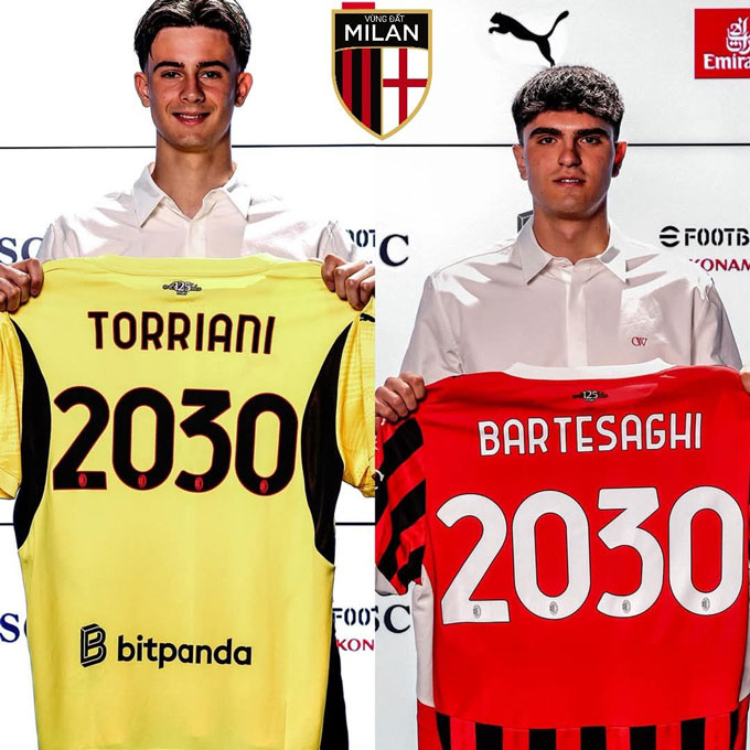 2 tài năng trẻ của Milan đang trong tầm ngắm của Arsenal