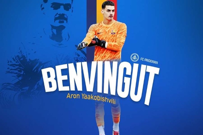 Aron Yaakobishvili đang khoác áo Andorra ở giải Segunda theo hợp đồng cho mượn từ Barca.