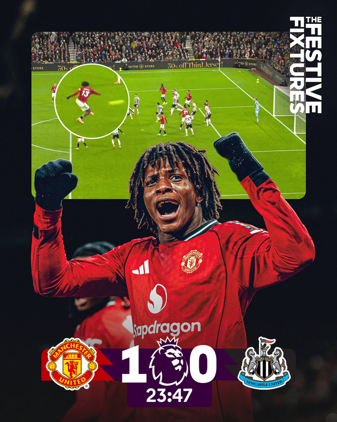 Dorgu lập siêu phẩm ghi bàn duy nhất giúp MU đánh bại Newcastle