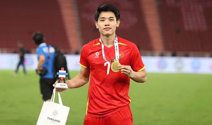 Đình Bắc thể hiện sự khác biệt về đẳng cấp ở lứa tuổi U23 tại khu vực Đông Nam Á - Ảnh: Đức Cường 