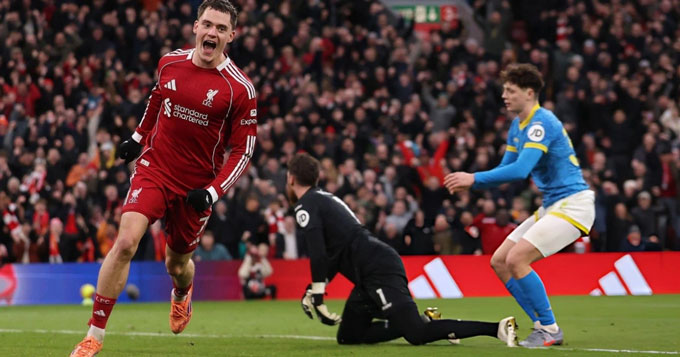 Wirtz đã có bàn thắng đầu tiên cho Liverpool