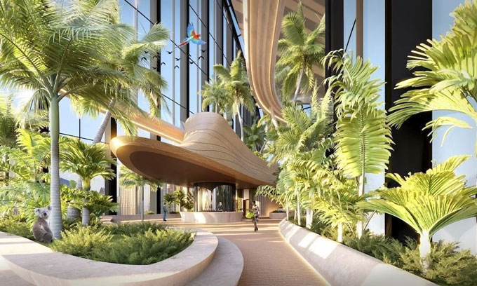 Một góc tòa tháp Tiger Sky