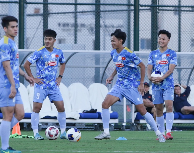 Một buổi tập của U23 Việt Nam. Ảnh: VFF 