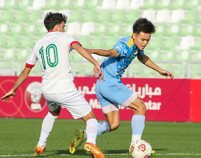 U23 Việt Nam thi đấu tổng duyệt với U23 Syria - Ảnh: VFF