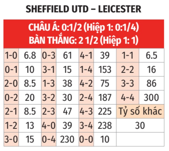 Sheffield United vs Leicester