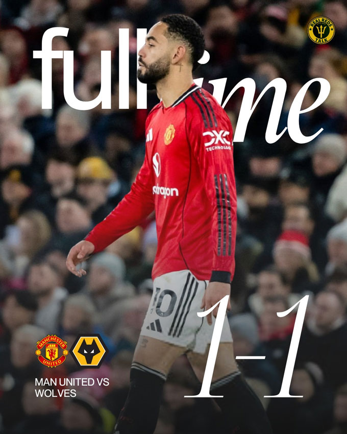MU vừa bị đội bét bảng Wolves cầm hòa 1-1 ngay trên sân nhà