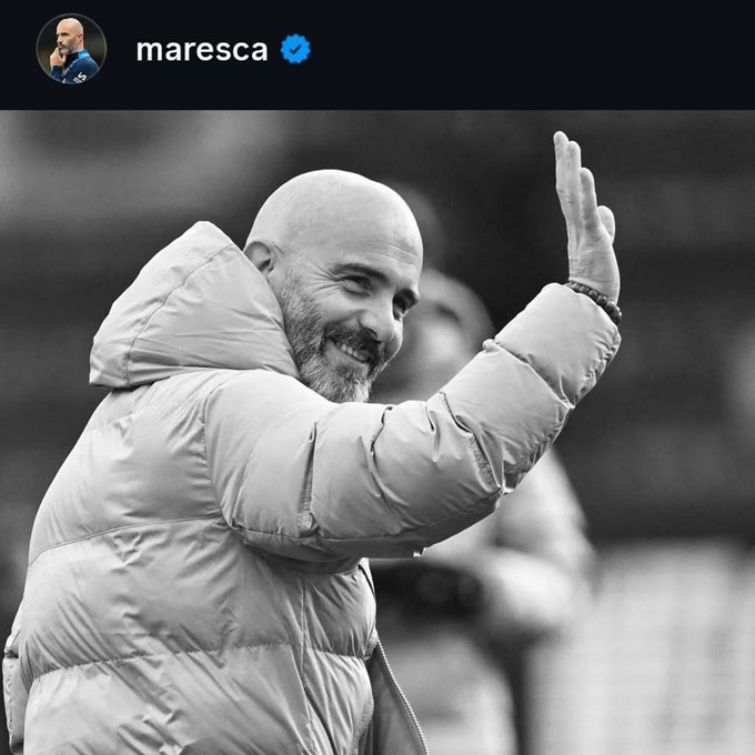 Maresca cũng ngầm thông báo trên trang cá nhân