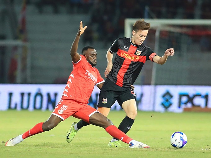 Trận thắng mới nhất của Ninh Bình là trước Hải Phòng ở đấu trường Cúp QG. Ảnh: Phan Tùng