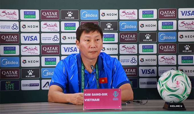 HLV Kim Sang Sik cho rằng U23 Việt Nam là đội bóng yếu nhất bảng A ở VCK U23 châu Á 2026 - Ảnh: Ted Trần 
