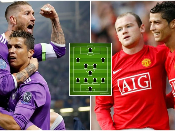 Đâu là đội hình xuất sắc nhất từng làm đồng đội của Cristiano Ronaldo?