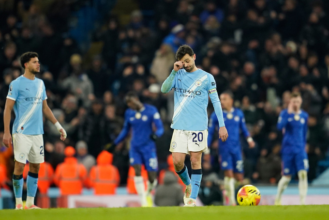 Trận hòa này khiến Man City bị đội đầu bảng Arsenal bỏ xa tới 6 điểm