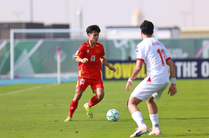 Minh Phúc và các đồng đội có trận đấu rất hay trước U23 Jordan - Ảnh: Ted Trần TV 