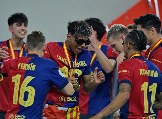 Thần đồng sinh năm 2007 sau đó tiếp tục tỏa sáng giúp Barca giành Siêu Cúp Tây Ban Nha 2025.