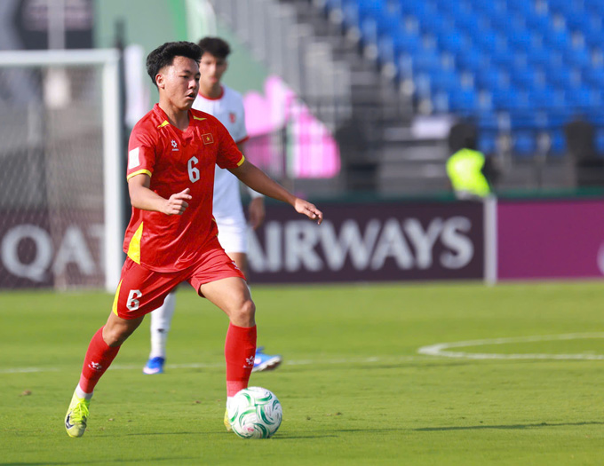 Thái Sơn đã có một trận đấu ấn tượng trước U23 Jordan. Ảnh - Nam Nghĩa
