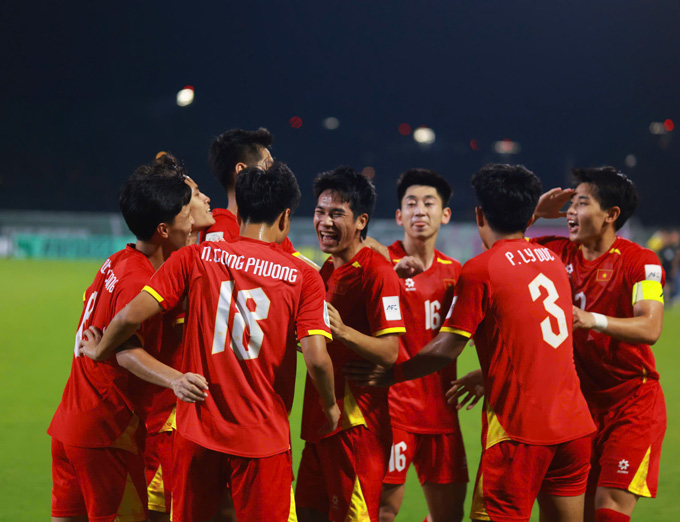 U23 Việt Nam đã có một trận đấu hay trước U23 Kyrgyzstan. Ảnh - Nam Nghĩa 