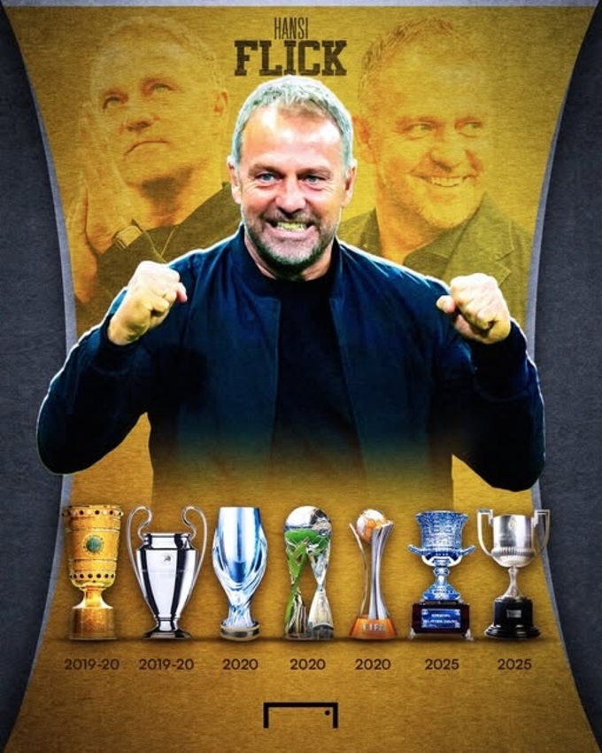 Bảng vàng thành tích của HLV Hansi Flick.