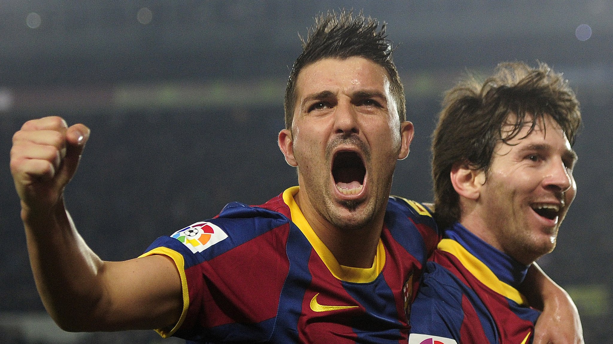 David Villa thời sát cánh cùng Messi tại Barca