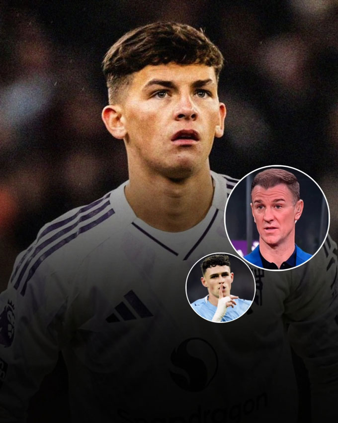 Joe Hart so sánh Lacey với Foden (ảnh dưới cùng)