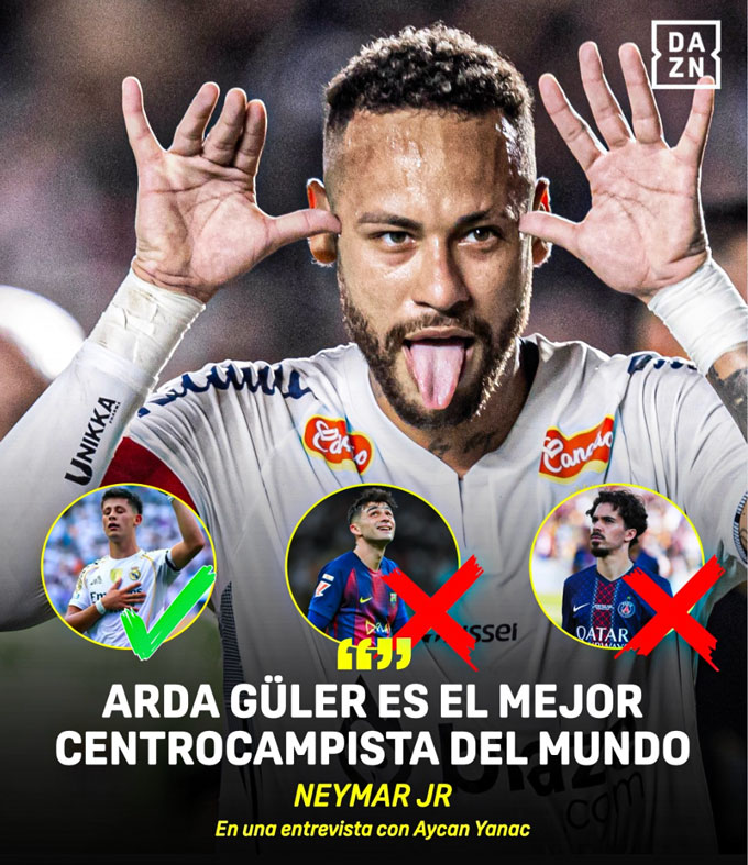 Neymar gây sốc khi bỏ qua nhiều tên tuổi như Pedri hay Vitinha