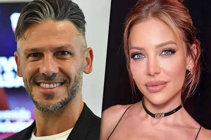 Martin Demichelis và cô vợ Evangelina Anderson