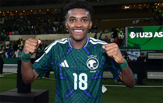 Rakan đã ghi 2 bàn thắng cho U23 Saudi Arabia 