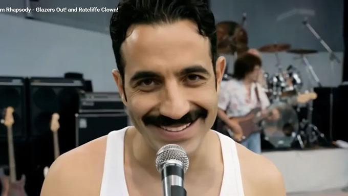 Đoạn clip ghi cảnh Amorim làm ca sĩ do AI tạo ra 