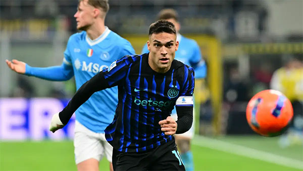 Từ 2022 đến nay, Lautaro Martinez không ghi bàn trước Napoli ở Serie A