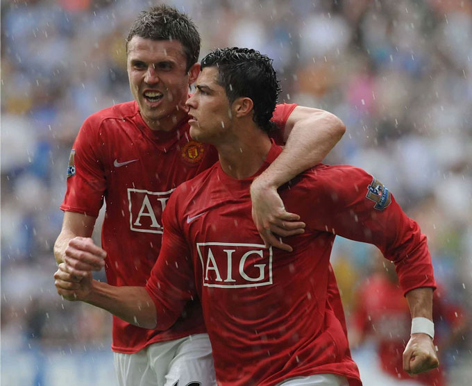 Ronaldo khi còn thi đấu cho MU