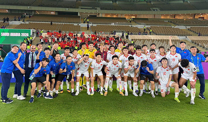 U23 Việt Nam rơi vào nhánh đấu thuận lợi, được kỳ vọng sẽ vào chung kết U23 châu Á 2026 - Ảnh: Trí Công