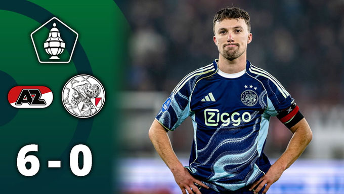 Ajax thua sốc AZ tại vòng 1/8 Cúp QG Hà Lan