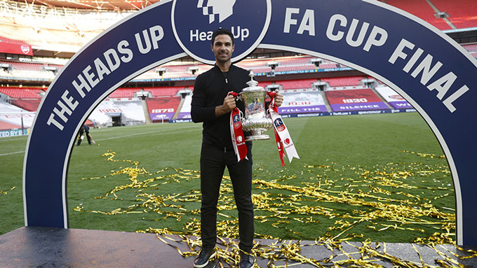 Chức vô địch FA Cup 2020 vẫn là danh hiệu lớn duy nhất mà Arteta có được cùng Arsenal