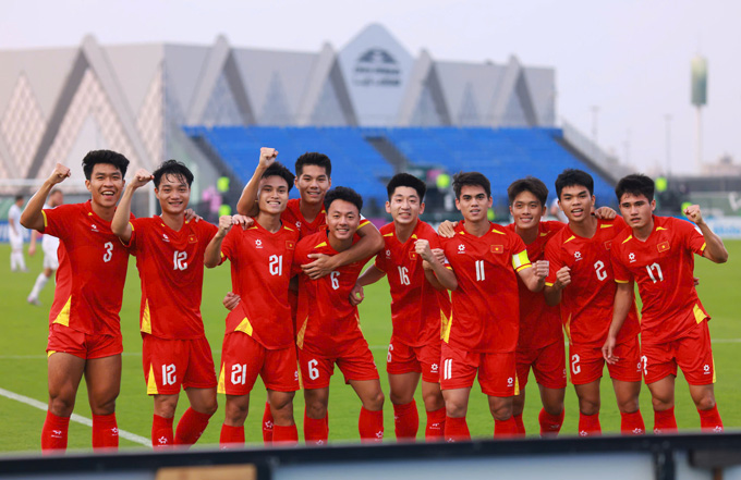 U23 Việt Nam là một tập thể khiêm nhường nhưng dám chơi và dám mơi. Ảnh- Trí Công