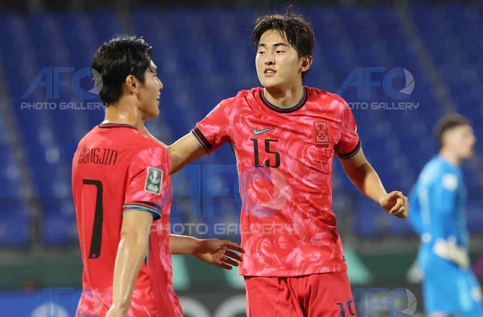U23 Hàn Quốc đã có bàn thắng ở phút cuối trận để vào bán kết gặp U23 Nhật Bản. Ảnh: AFC