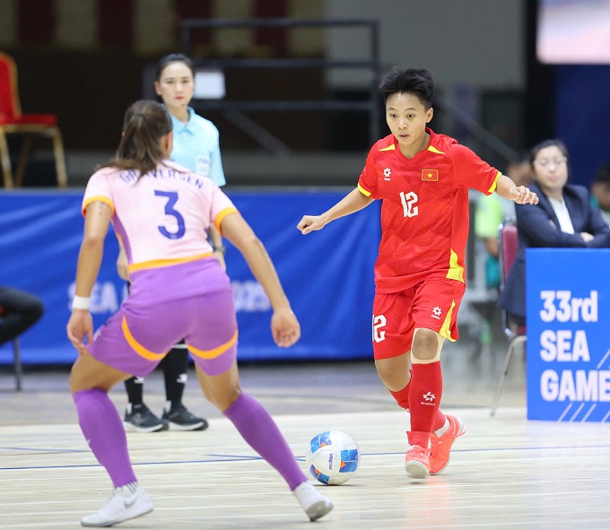 ĐT futsal nữ Việt Nam tại SEA Games 33. Ảnh: Đức Cường
