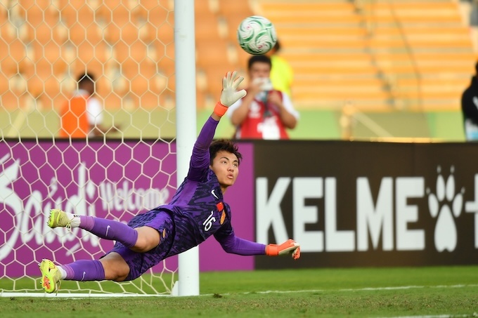 Thủ môn Li Hao là gương mặt sáng giá của U23 Trung Quốc - Ảnh: AFC