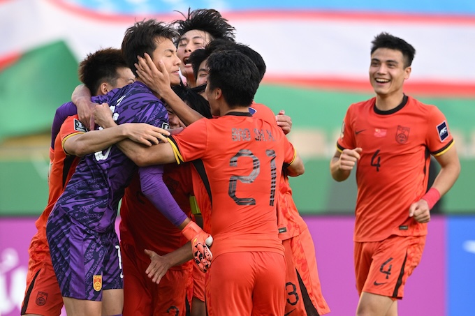 U23 Trung Quốc vào bán kết khi chỉ ghi đúng 1 bàn thắng - Ảnh: AFC