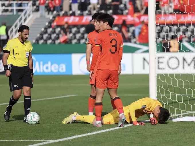 Các tiền đạo của U23 Trung Quốc chưa ghi được bàn thắng nào tại giải U23 châu Á - Ảnh: AFC