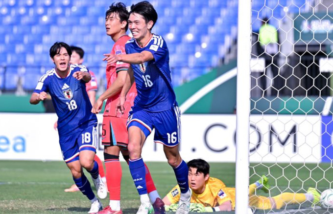 U23 Nhật Bản có chiến thắng nhẹ nhàng trước U23 Hàn Quốc
