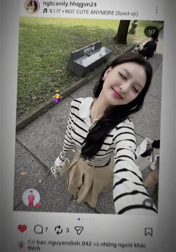 Đình Bắc từng thả tim cho ảnh của Cẩm Ly nhưng hiện tại không còn nữa (Ảnh chụp màn hình)