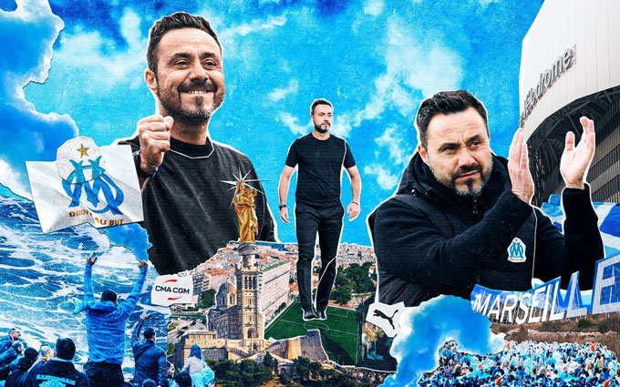 De Zerbi đang bay cao cùng Marseille