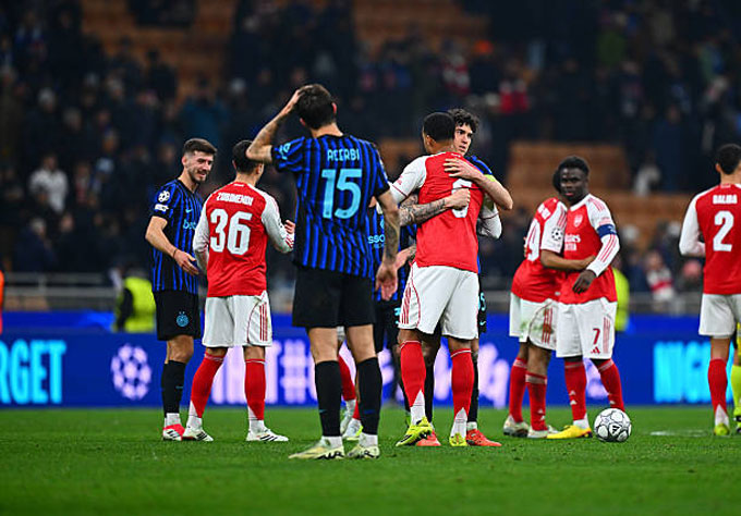 Trận thua Arsenal khiến Inter lần đầu thất bại 3 trận liên tiếp tại Champions League