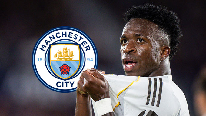 Man City sẵn sàng chi tiền tấn để chiêu mộ Vinicius