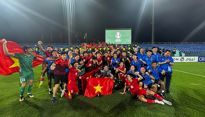 U23 Việt Nam giành hạng Ba U23 châu Á 2026 - Ảnh: Thiên Minh 