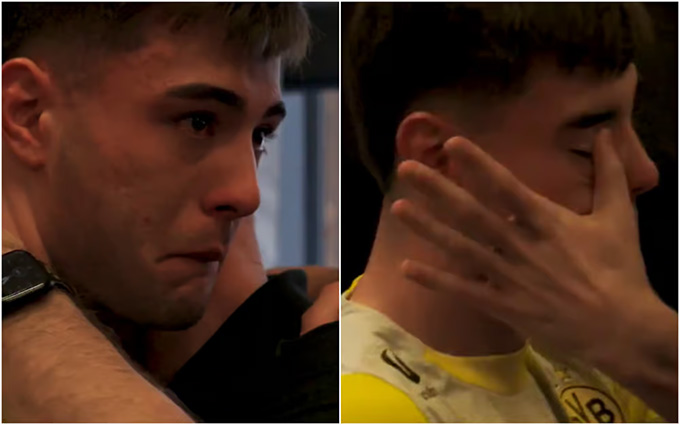 Aaron Anselmino khóc nức nở khi phải chia tay Dortmund