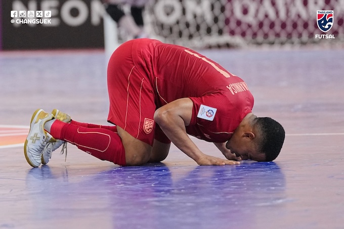 Osamanmusa đã ghi 4 bàn thắng cho ĐT futsal Thái Lan. Ảnh: FAT